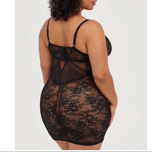 TORRID NWT UNDERWIRE CHEMISE - LACE BLACK - Picture 3 of 8